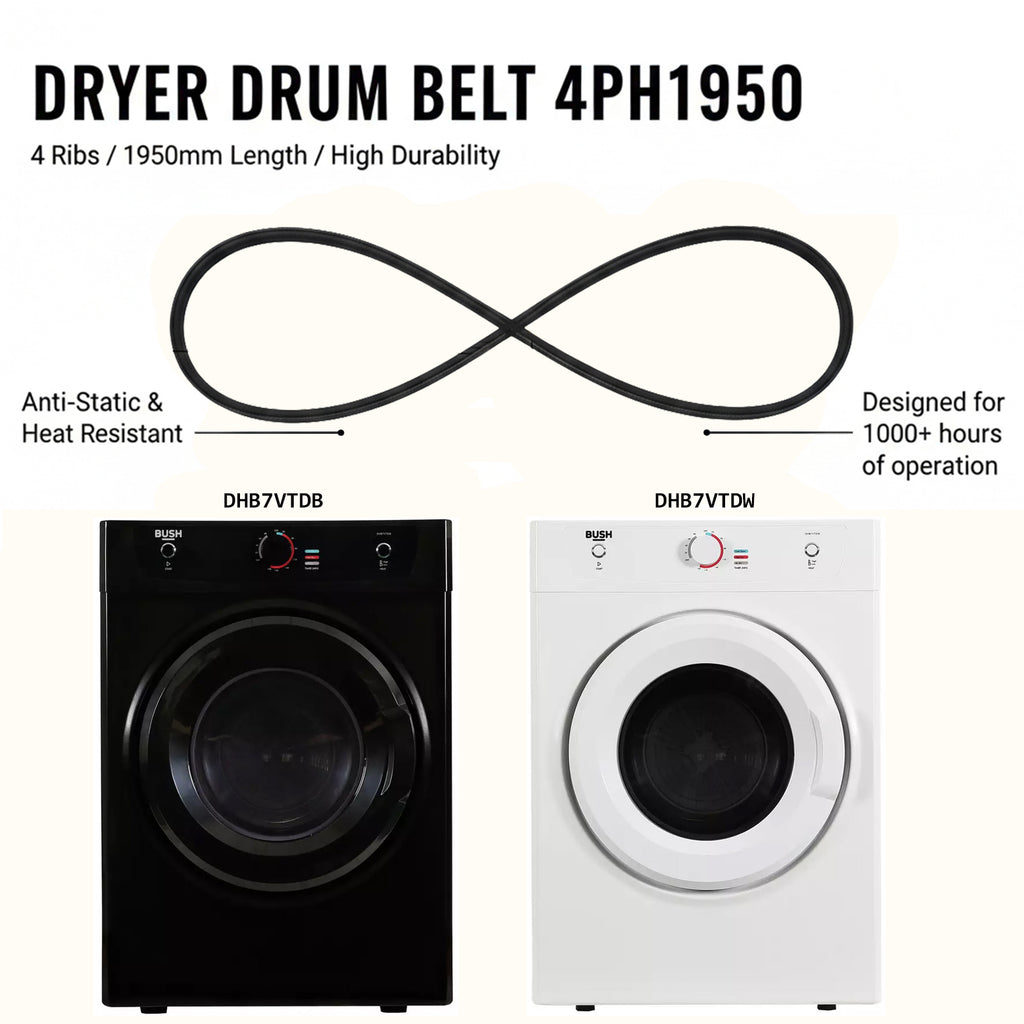 BUSH Tumble Dryer Belt Drum BELT DHB7VTDB DHB7VTDW TDV7NDW TDV7NBB