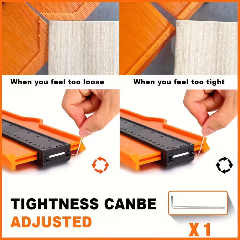 Contour Gauge Profile Tool 25 cm 10 Inch Locking Shape Duplicator for DIY Woodwork