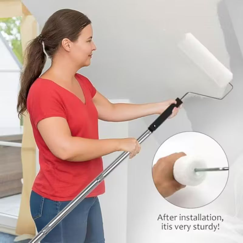 Paint Roller Set with Extension Pole & Tray | Premium Quality