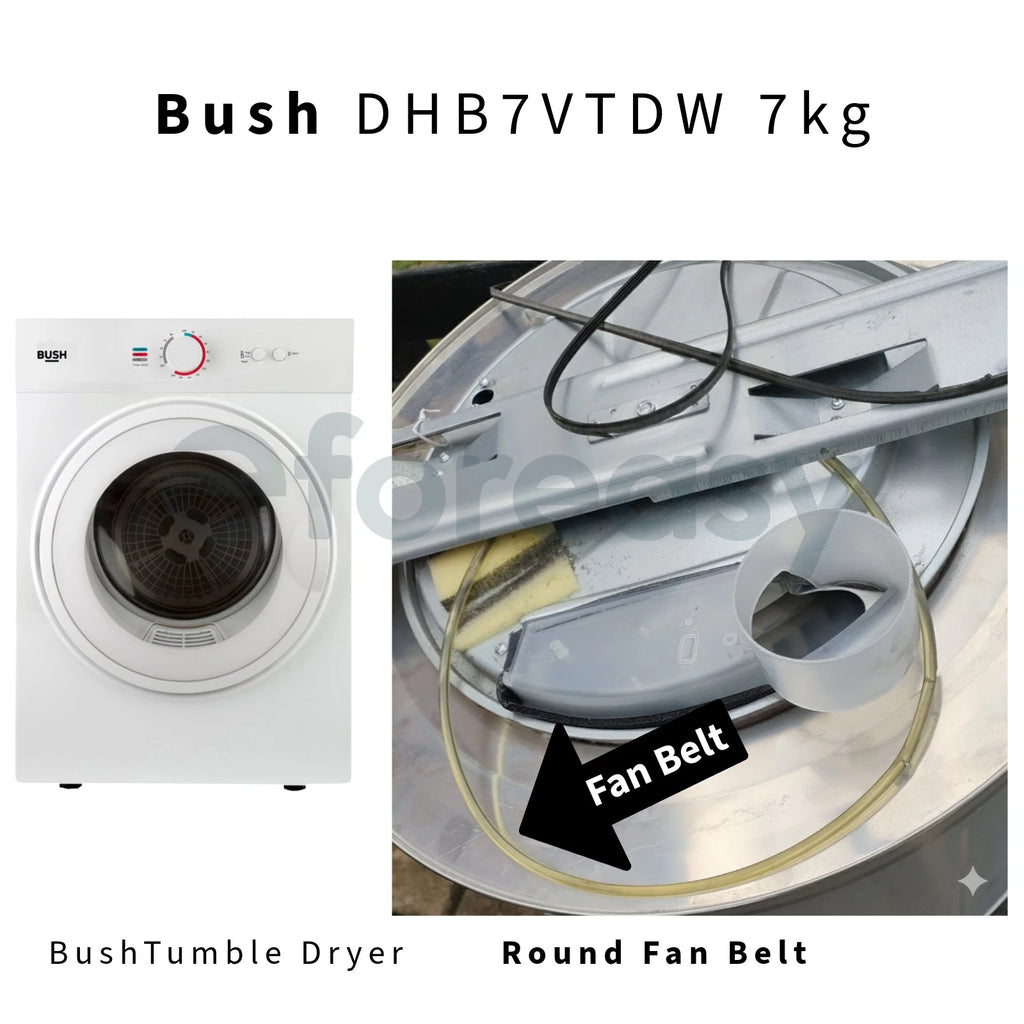 BUSH Tumble Dryer Belt FAN BELT Round DHB7VTDB DHB7VTDW TDV7NDW TDV7NBB 36413