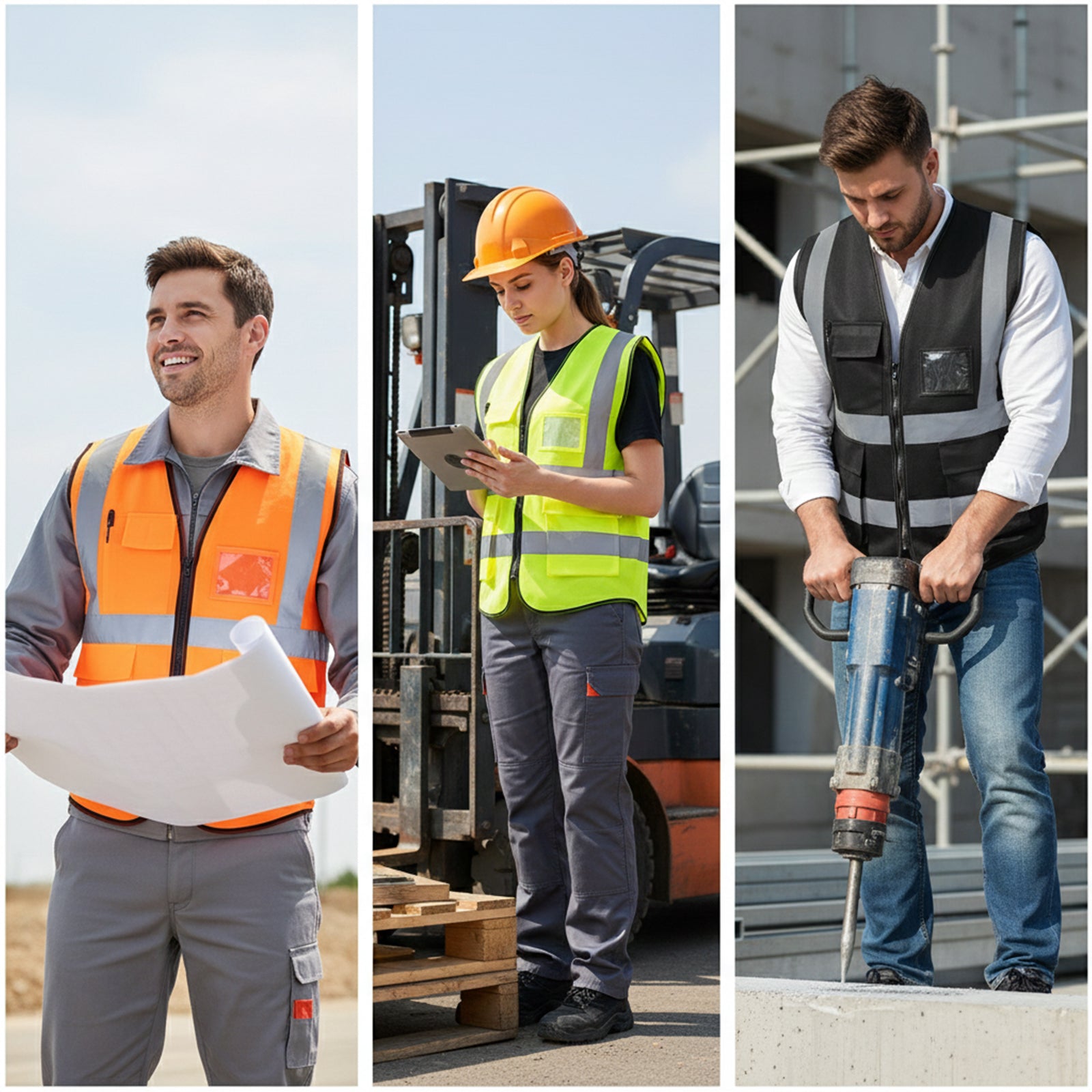 High Visibility Safety Vest Durable Functional - EN471 Compliant