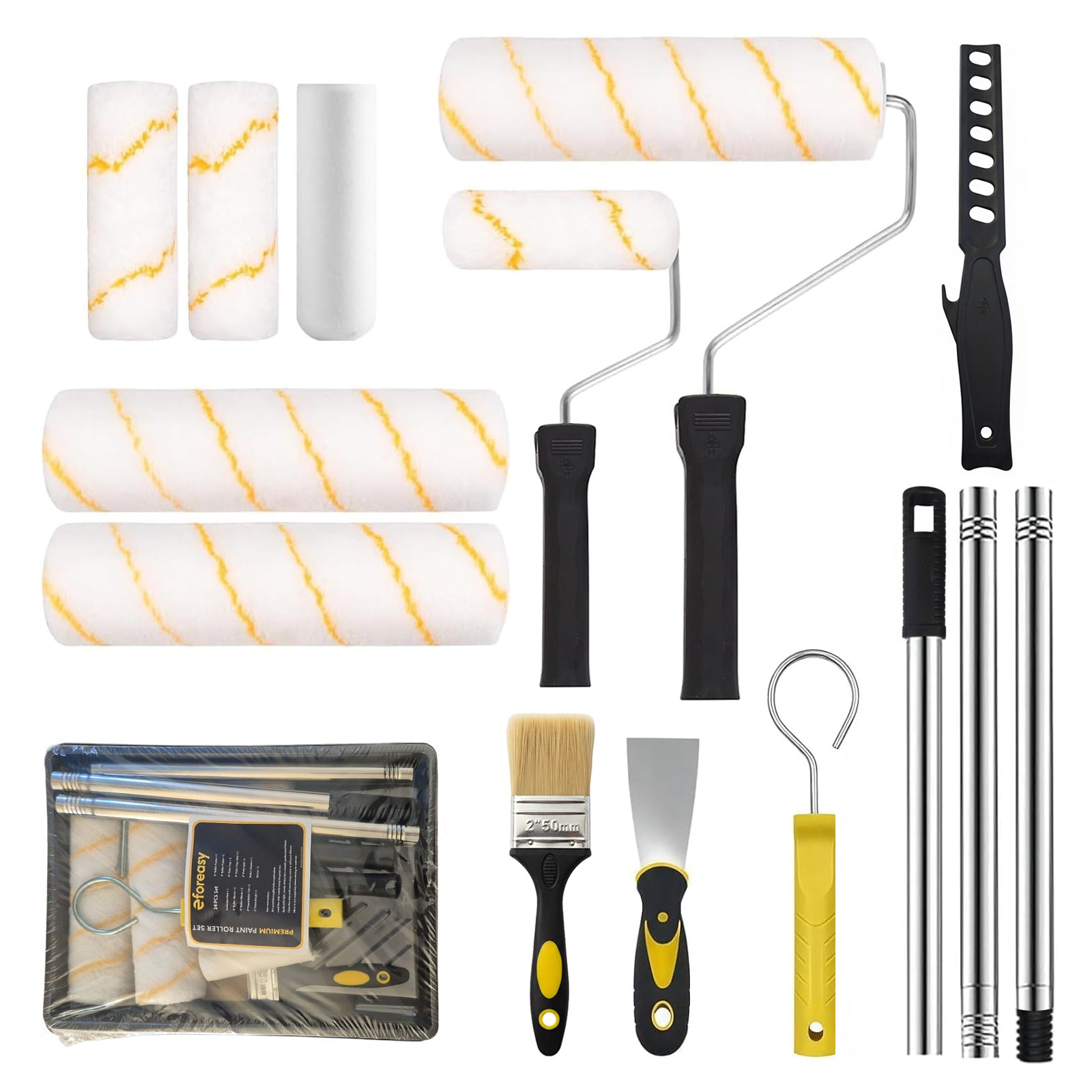 Paint Roller Set 14PCS with Extention Pole