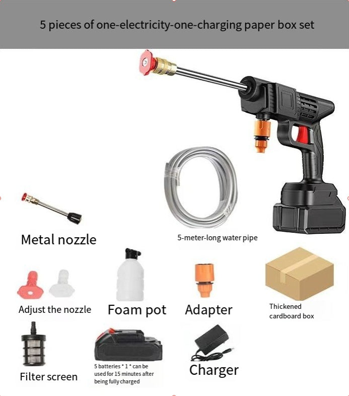 Cordless Electric High-Pressure Car Washer Set
