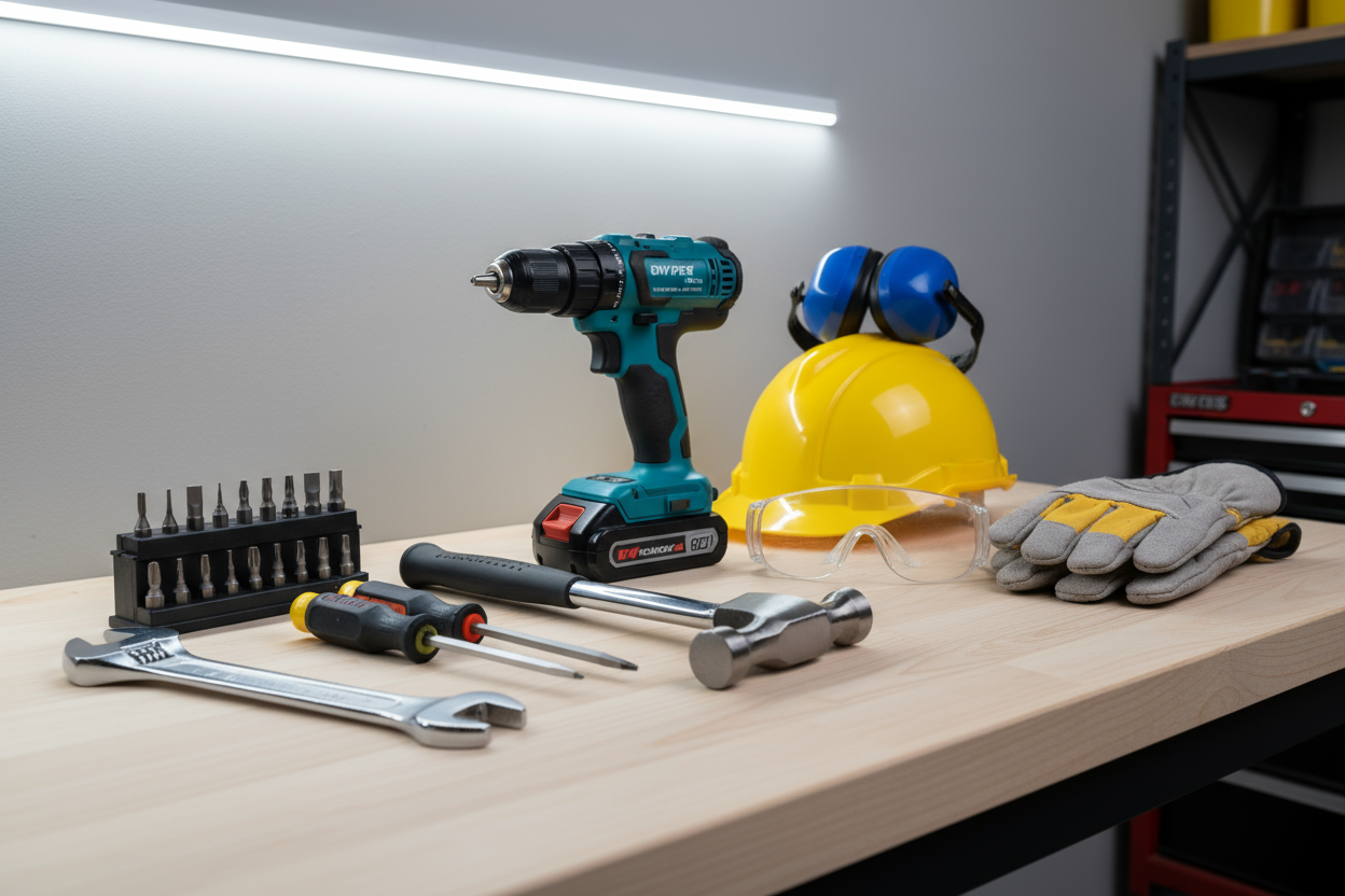 Generate I image for DIY tools and safety equipment 